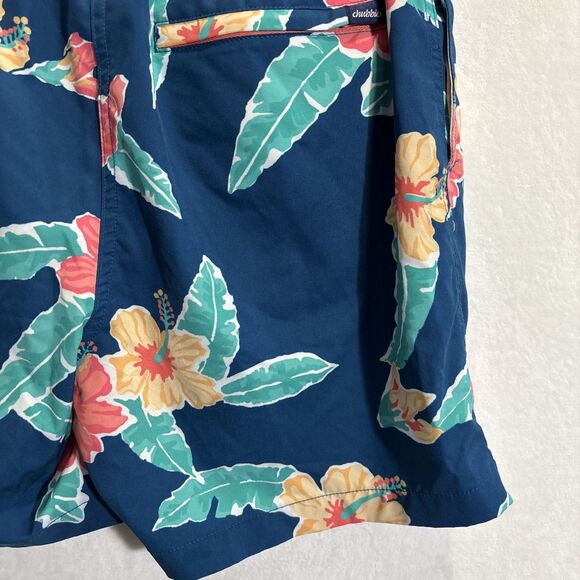 Chubbies Swim Trunks Men's Size Large Floral Reefs Bathing Suit Shorts 5.5" - Picture 10 of 16